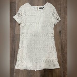 Lulus White Lace Dress Size Large